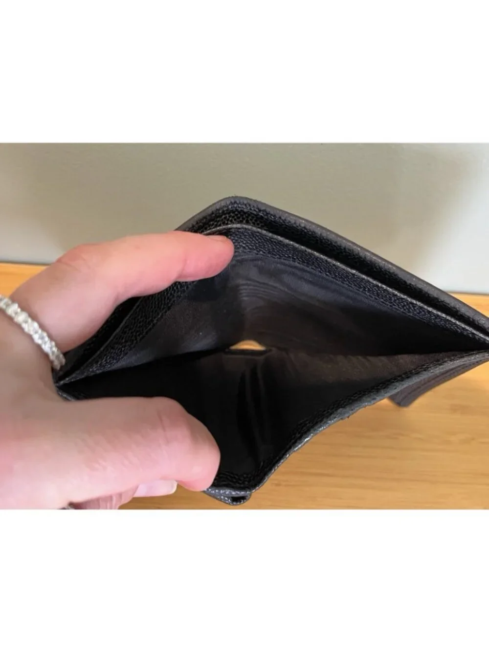 Salvatore Ferragamo Black Men's Bifold Wallet Logo Folding Credit Card ID